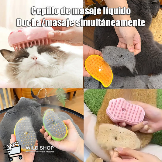 🫧CEPILLO HUMIFICADOR 3 EN 1 PARA MASCOTA🐶😽